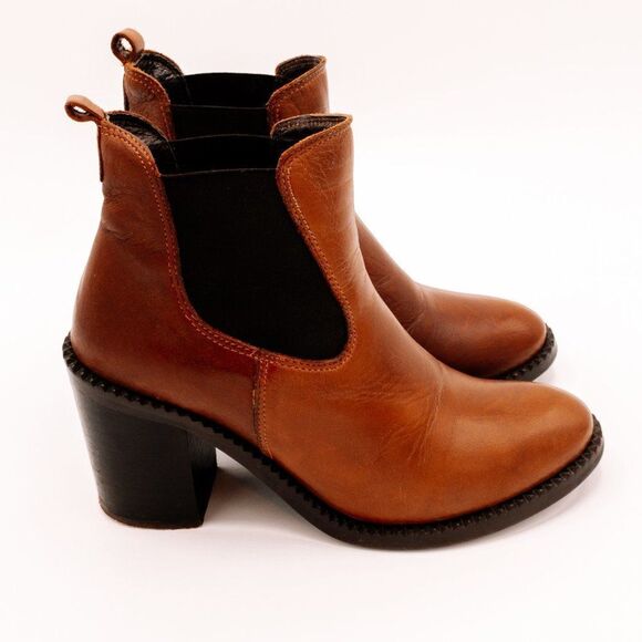 Wera of Stockholm Leather Chelsea Heel Boot Size 6 - Picture 5 of 8